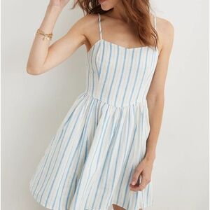 Aerie Blue and White Striped Mini Dress